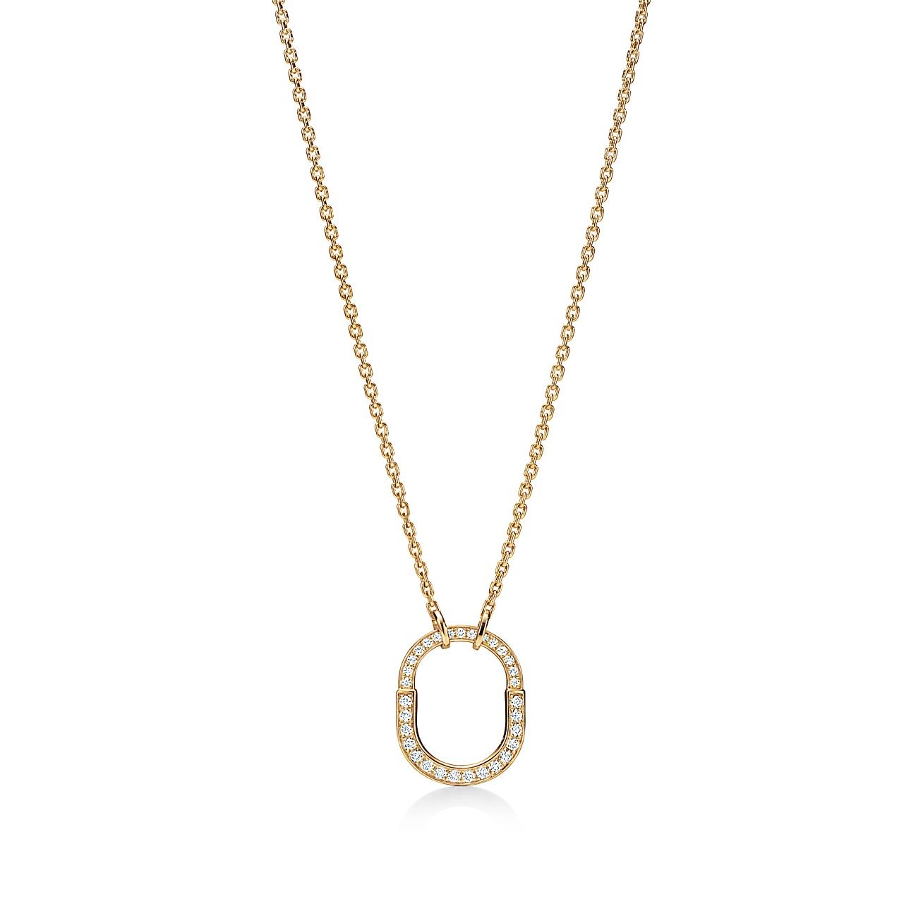 Tiffany&Co. Lock Necklace Full Diamond
