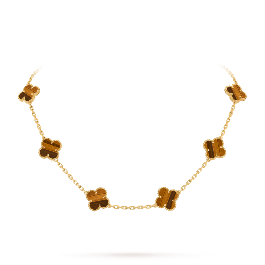 Van Cleef & Arpels 10 Motifs Tiger Eye Necklace