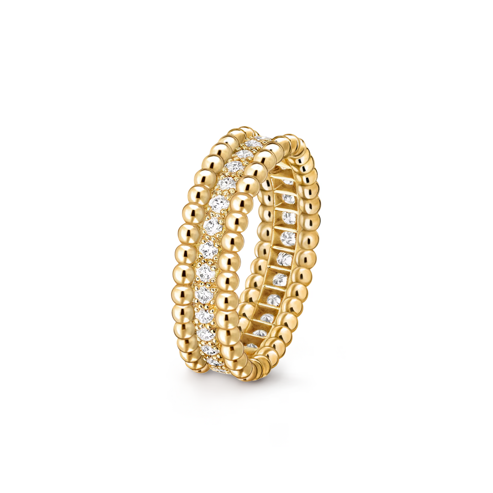 Van Cleef & Arpels Perlee Diamond Ring 1 Row