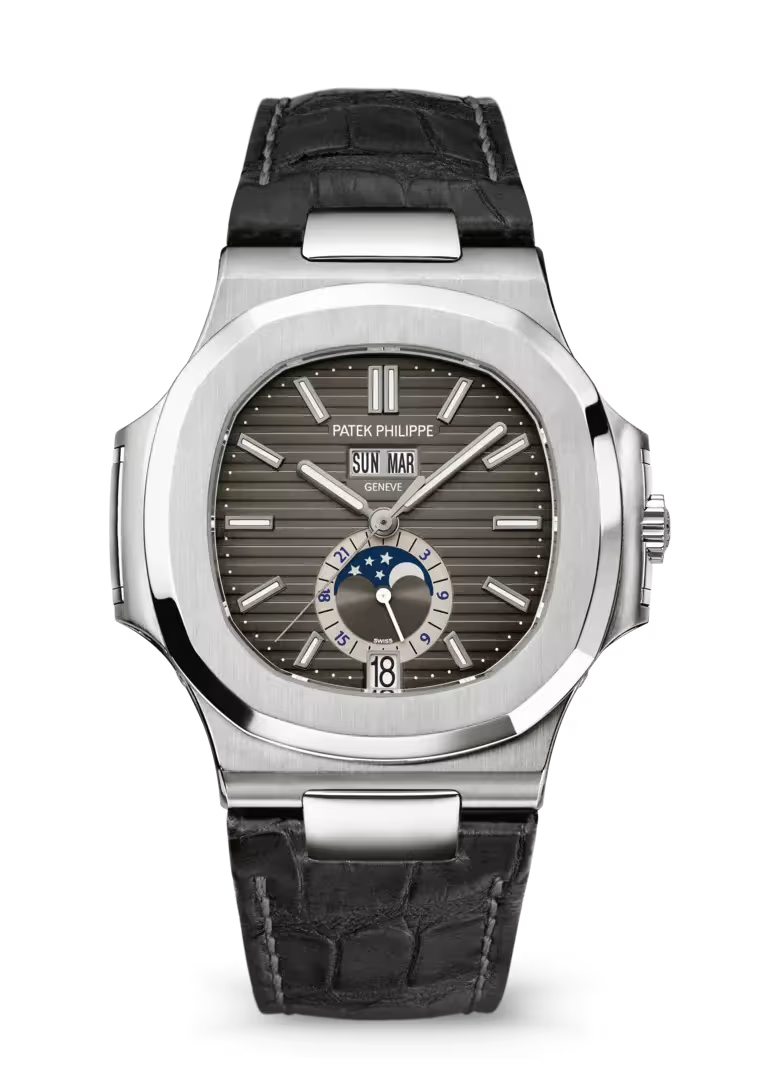 Patek Phillipe Nautilus 5726 Black leather x Grey 40,5mm
