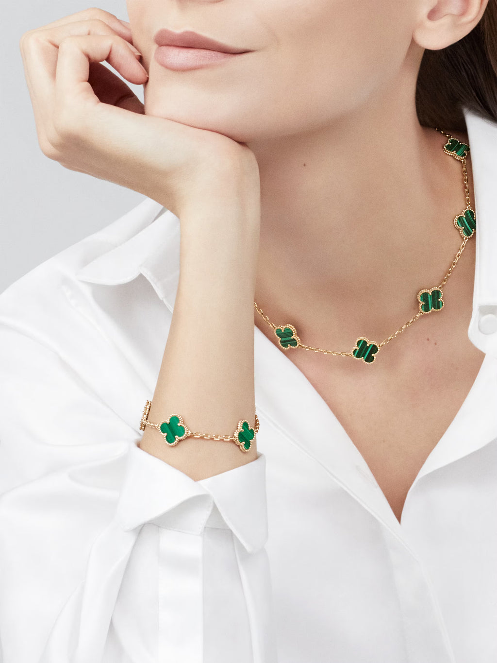 Van Cleef & Arpels 10 Motifs Malachite Necklace
