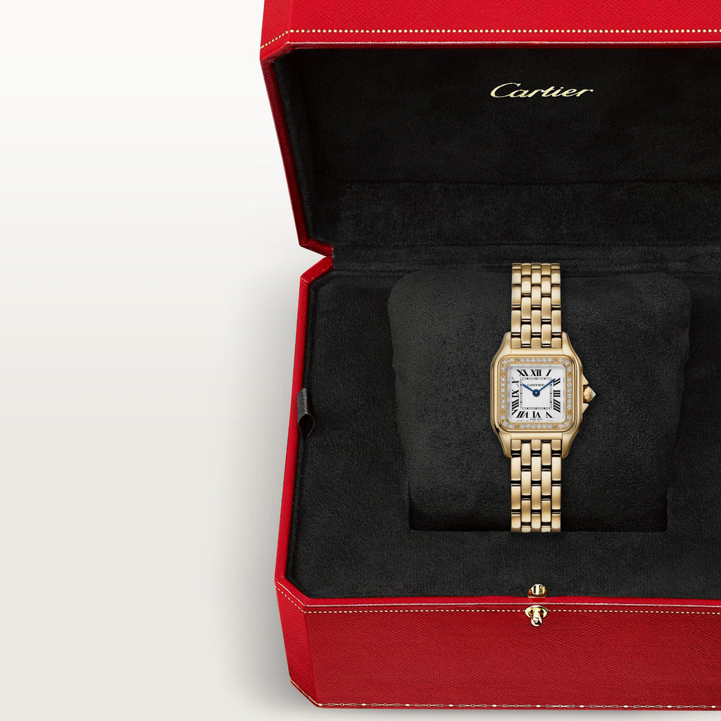 Panthère de Cartier watch, small model , Full Gold , Diamond