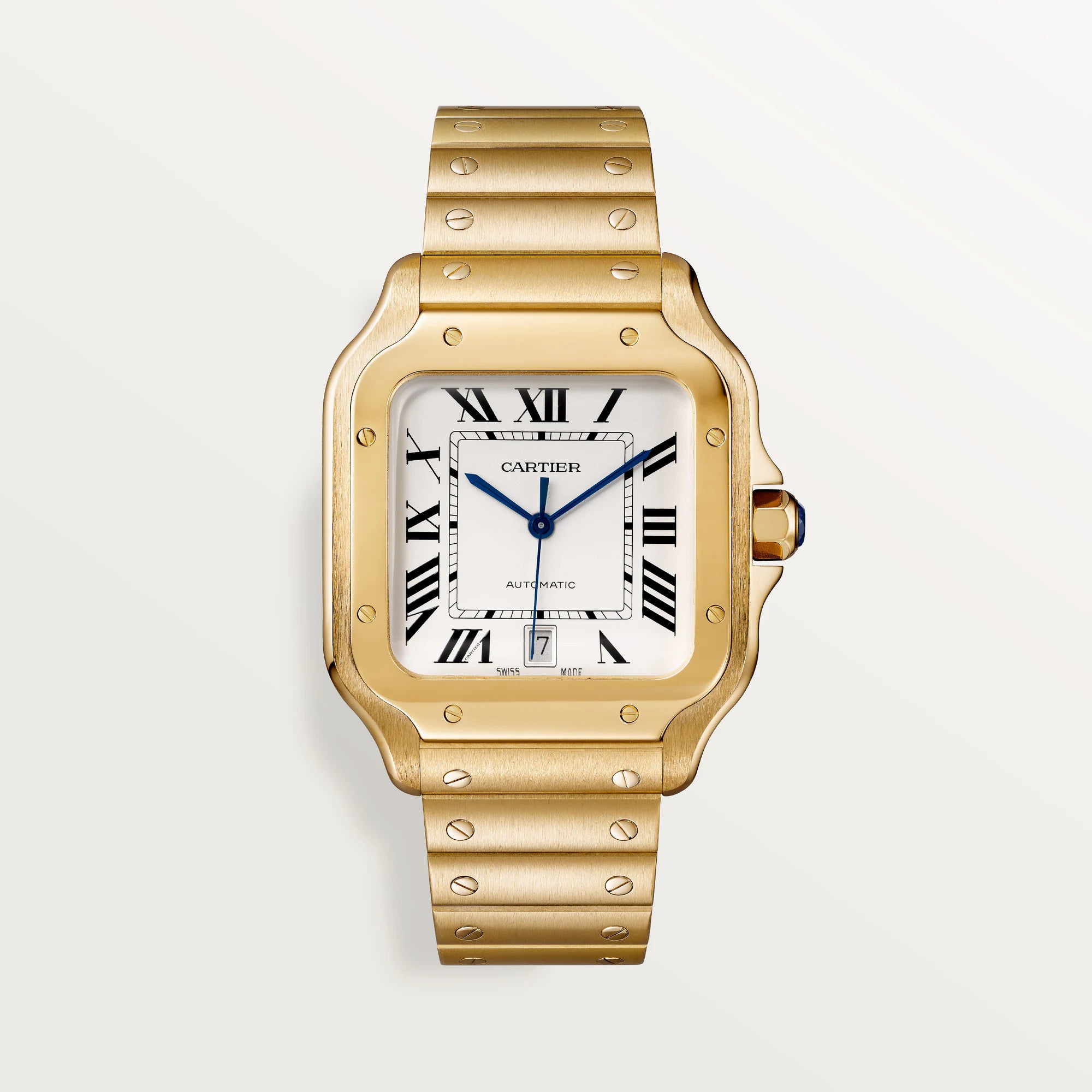 Santos De Cartier Watch Yellow gold x White ( Large Model )