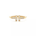 Tiffany&Co. T Ring , Gold , Diamond
