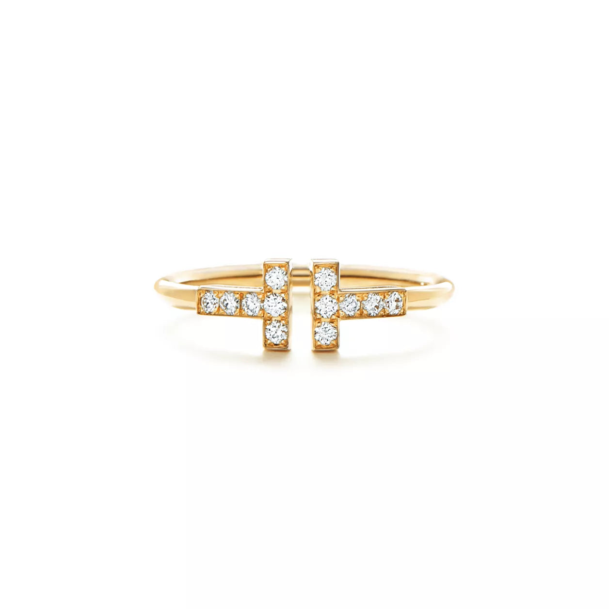 Tiffany&Co. T Ring , Gold , Diamond