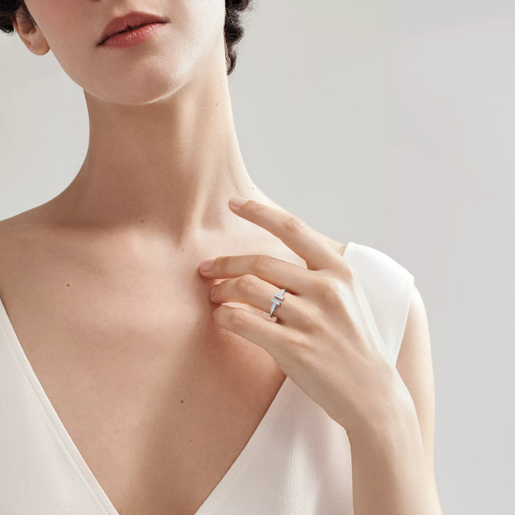 Tffany&Co. T ring , Silver , Diamond