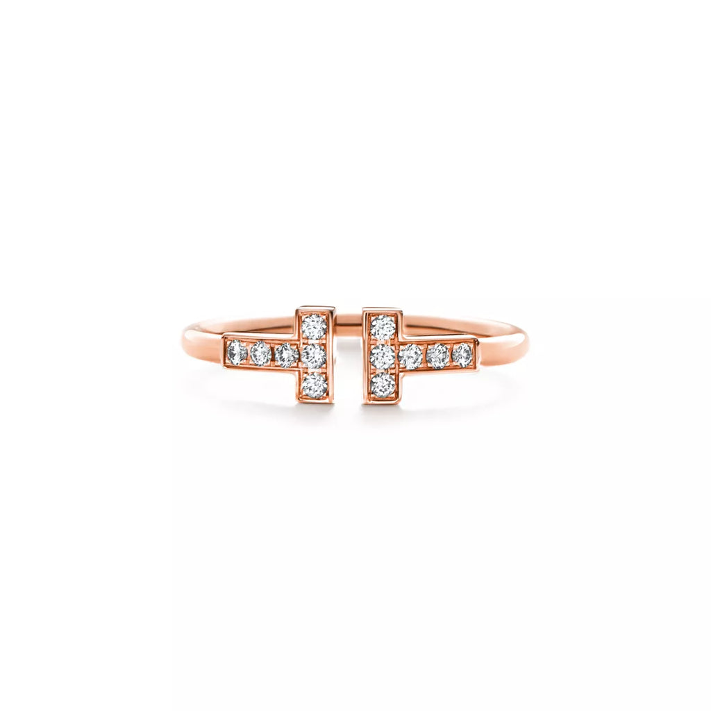 Tiffany&Co. T Ring Rose gold , Diamond