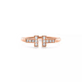 Tiffany&Co. T Ring Rose gold , Diamond