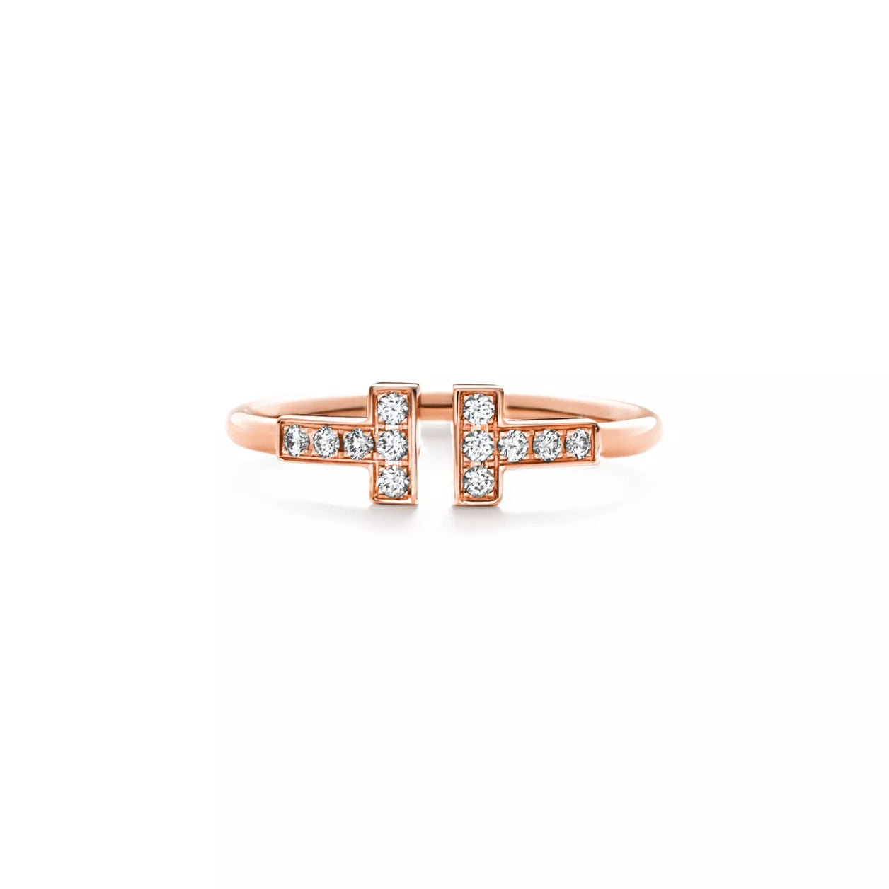 Tiffany&Co. T Ring Rose gold , Diamond