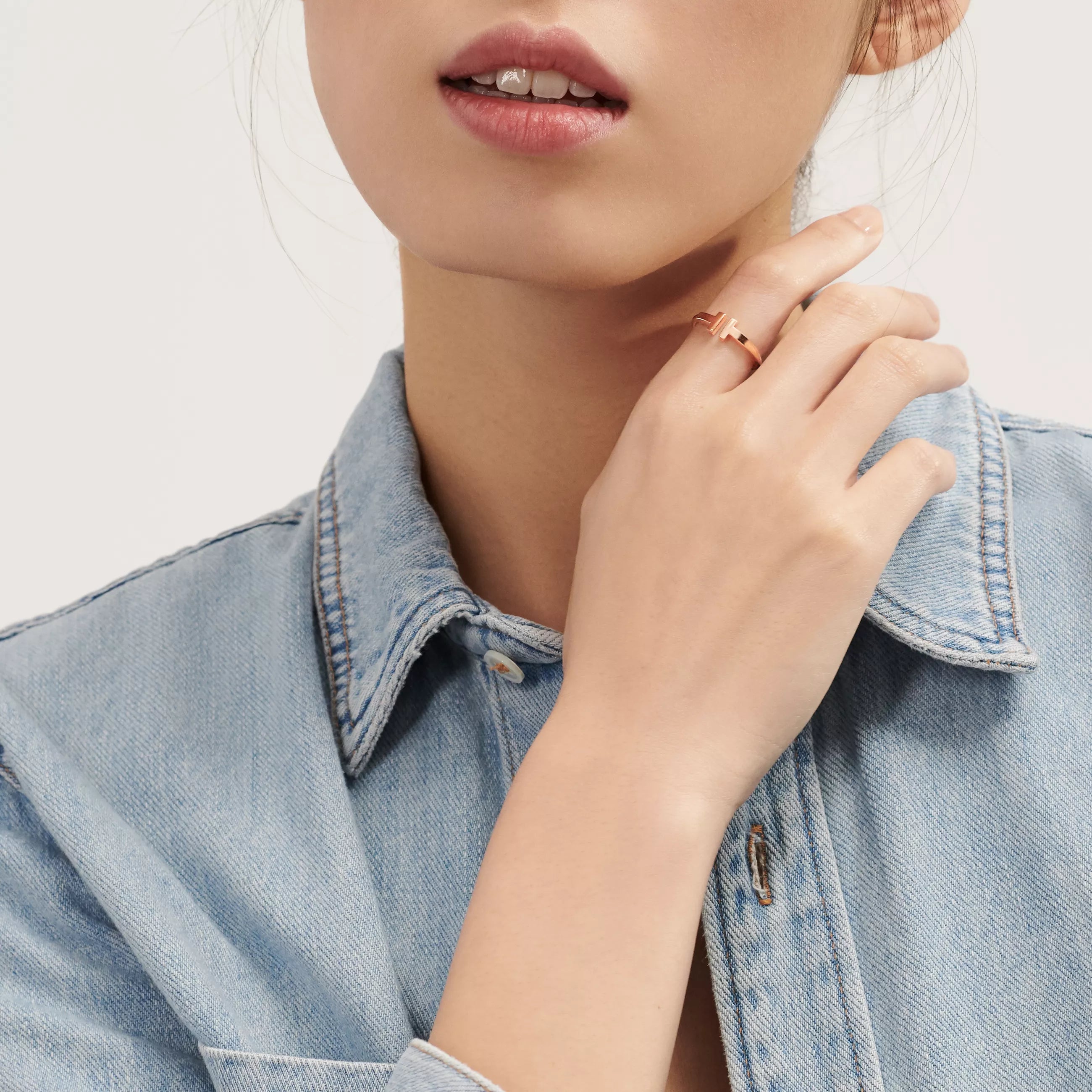 Tiffany&Co. T Ring , Rose Gold