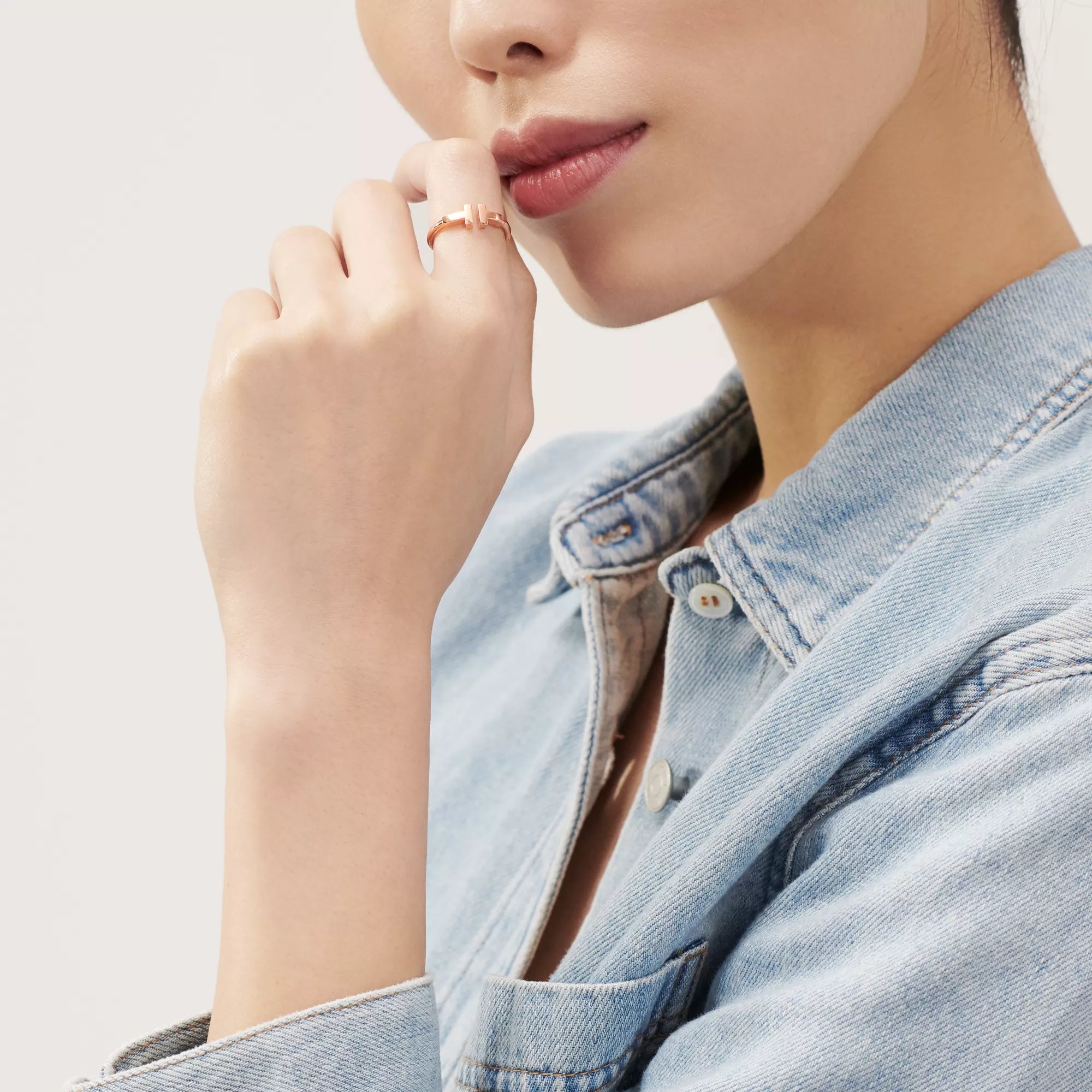 Tiffany&Co. T Ring , Rose Gold