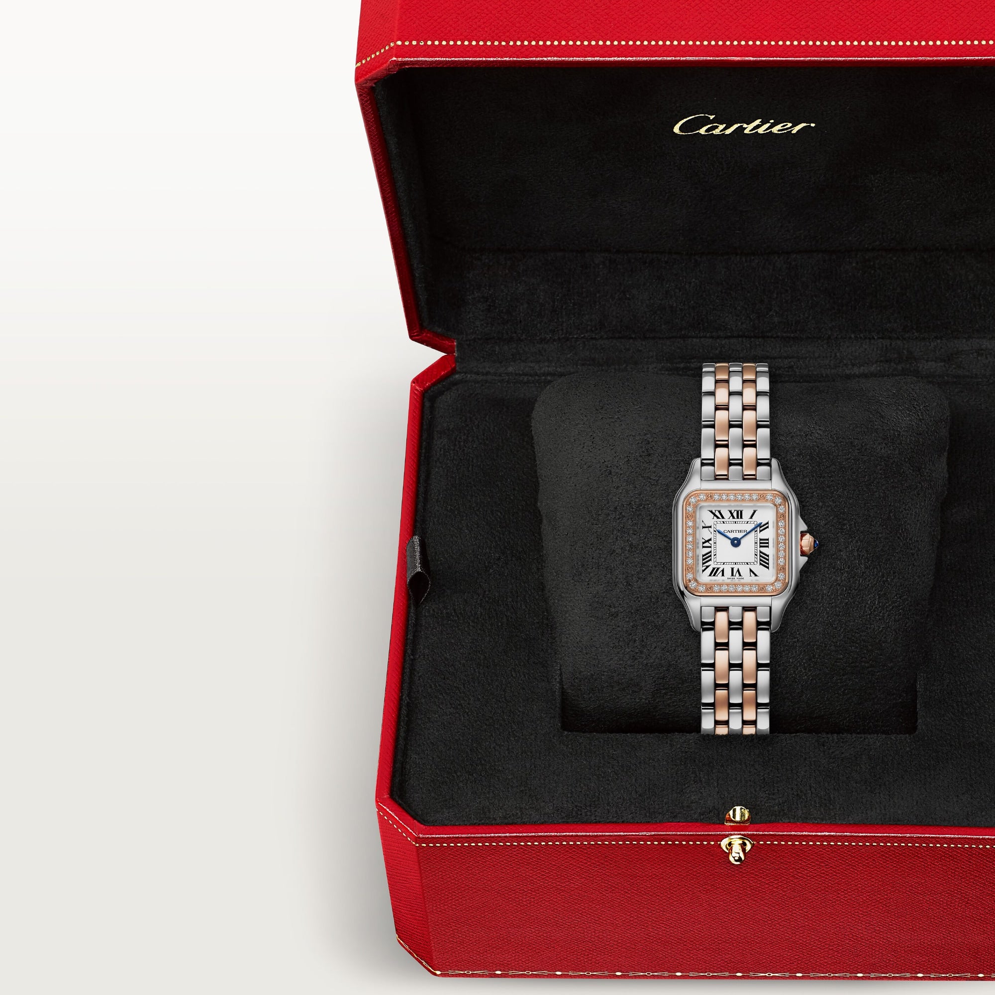 Panthère de Cartier watch Small Model , Half Rose Gold , Diamonds