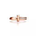 Tiffany&Co. T Ring , Rose Gold , Diamond
