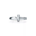 Tiffany&Co. T Ring , Silver , Diamond