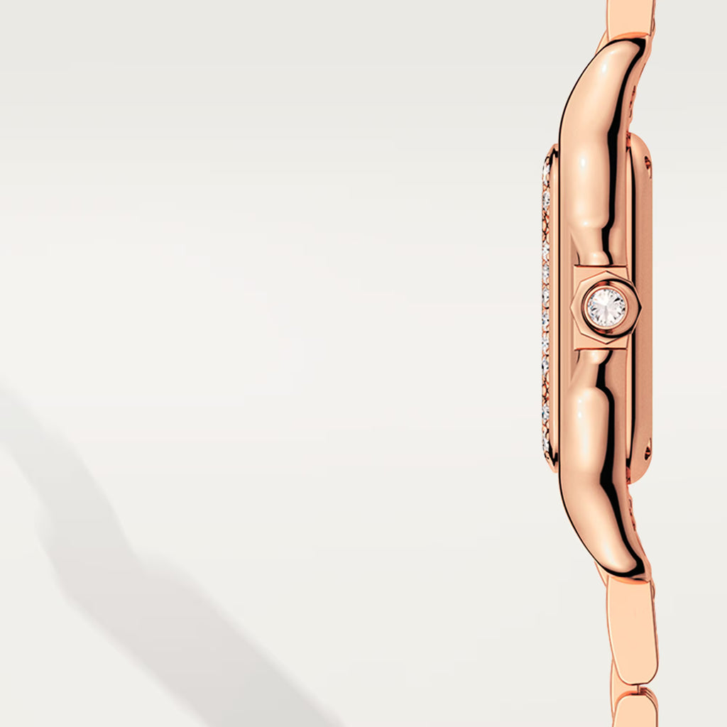Panthère de Cartier watch, small model , Full Rose Gold , Diamonds