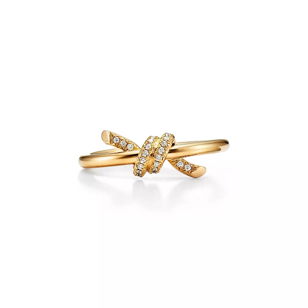 Tiffany&Co. Knot Ring , Gold , Diamond
