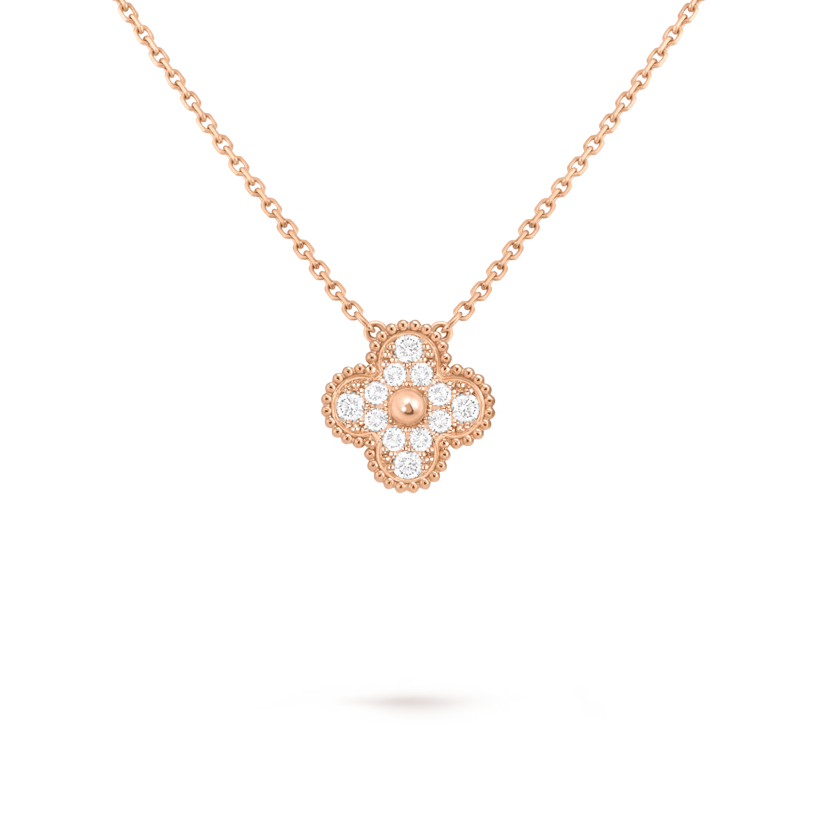 Vanclef & Arpels Vintage Alhmabra Necklace , Diamond