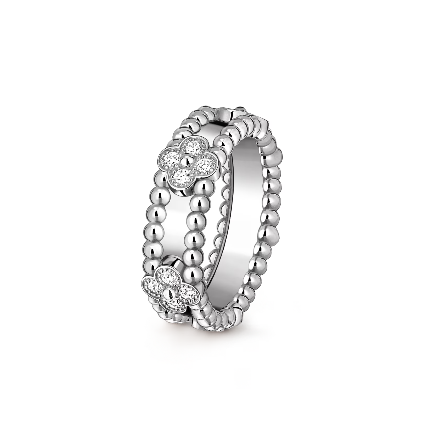 Van Cleef Perlée sweet clovers ring