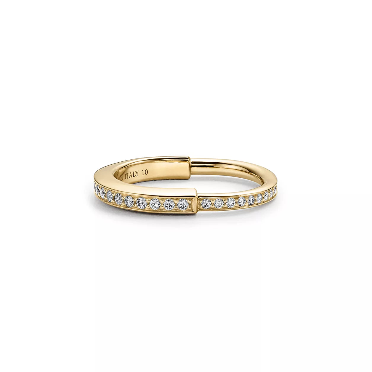 Tiffany&Co. Lock Ring , Gold , Diamond