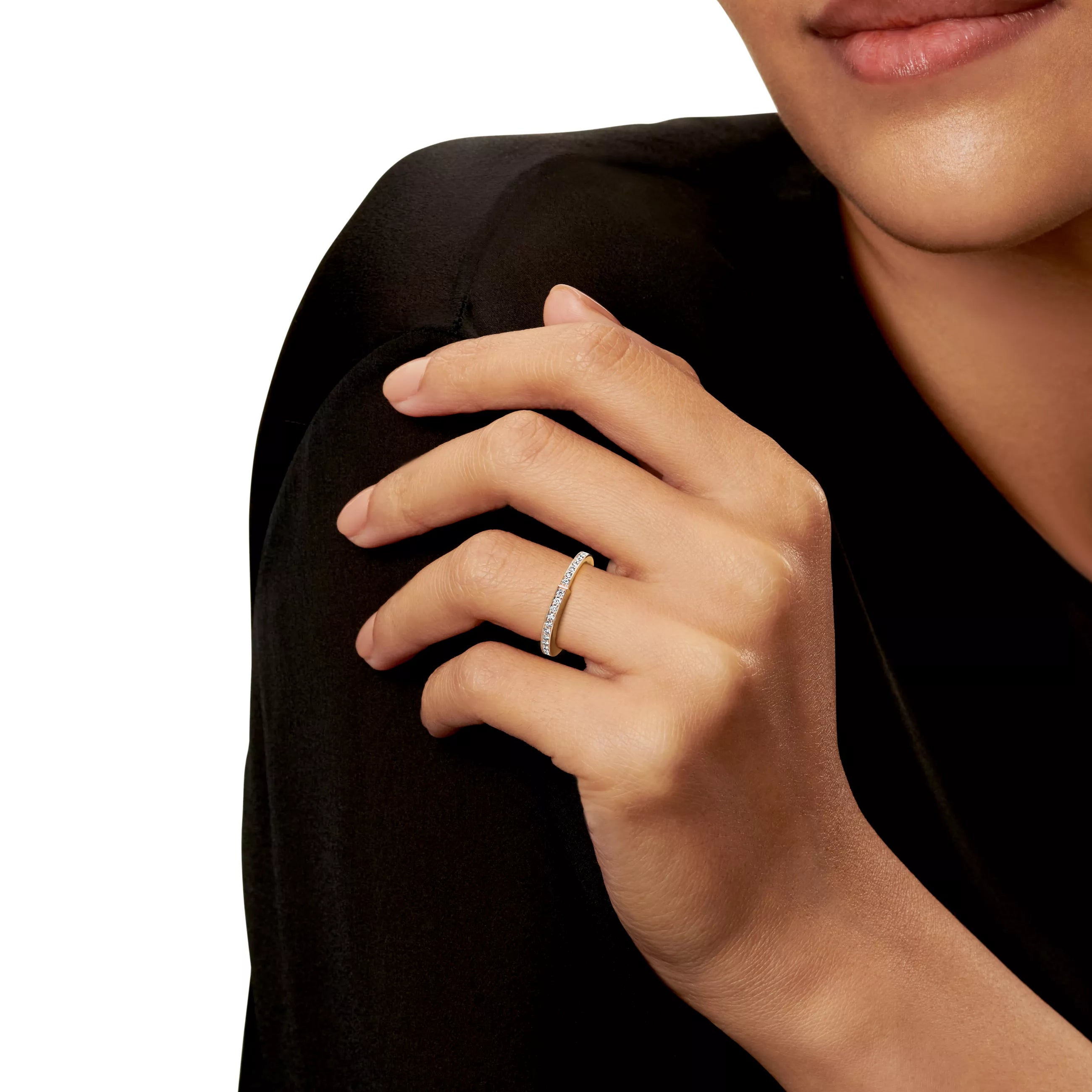 Tiffany&Co. Lock Ring , Gold , Diamond