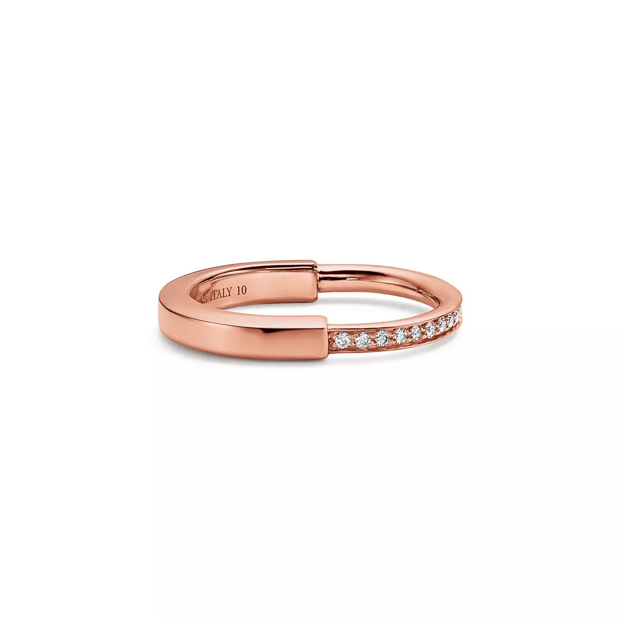 Tiffany&Co. Lock Ring , Rose Gold , Diamond