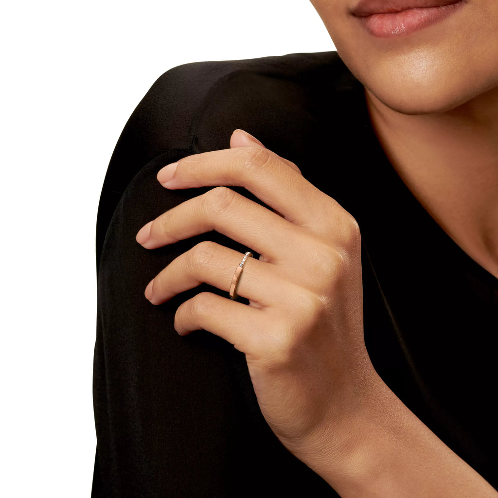 Tiffany&Co. Lock Ring , Rose Gold , Diamond