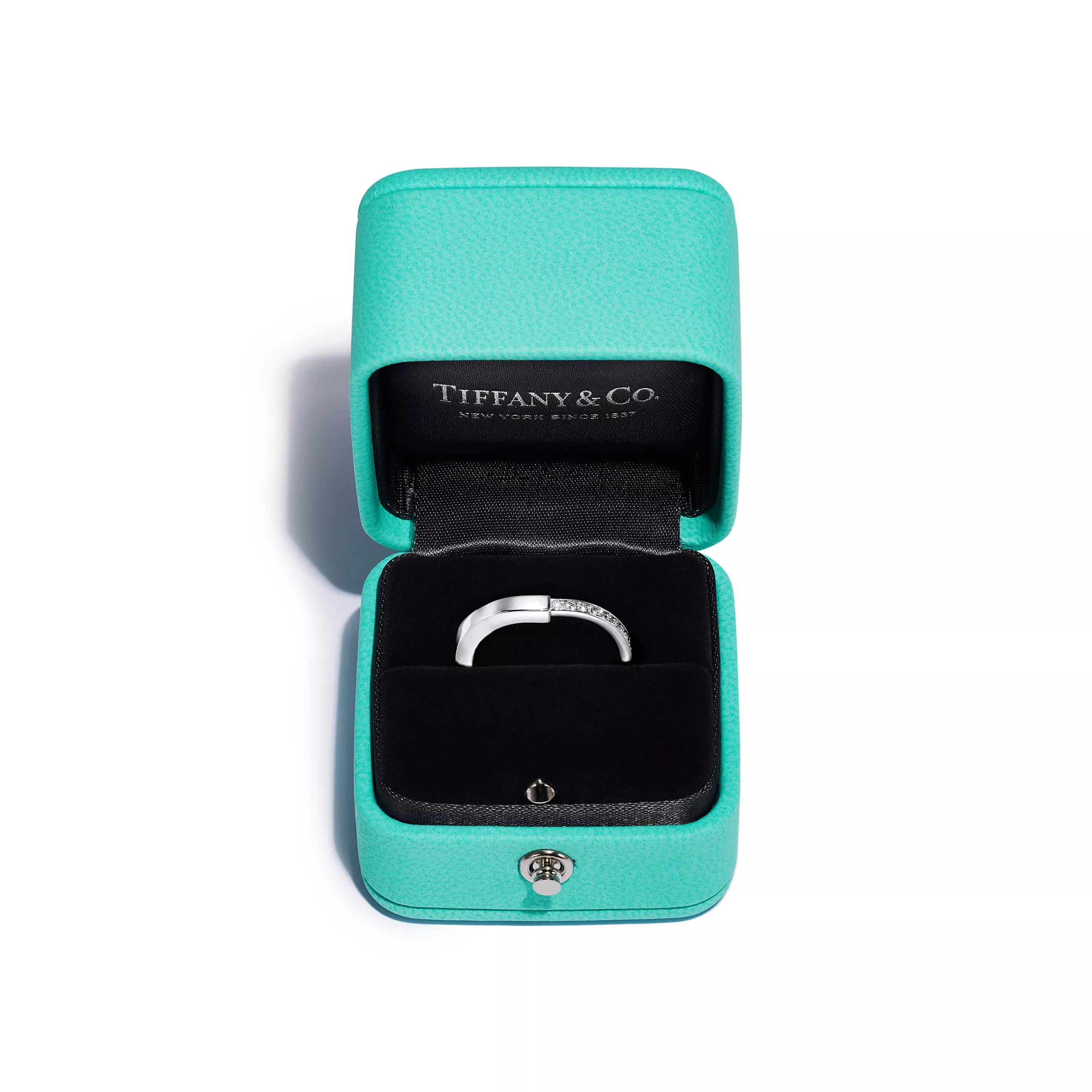 Tiffany&Co. Lock Ring , Silver , Diamond