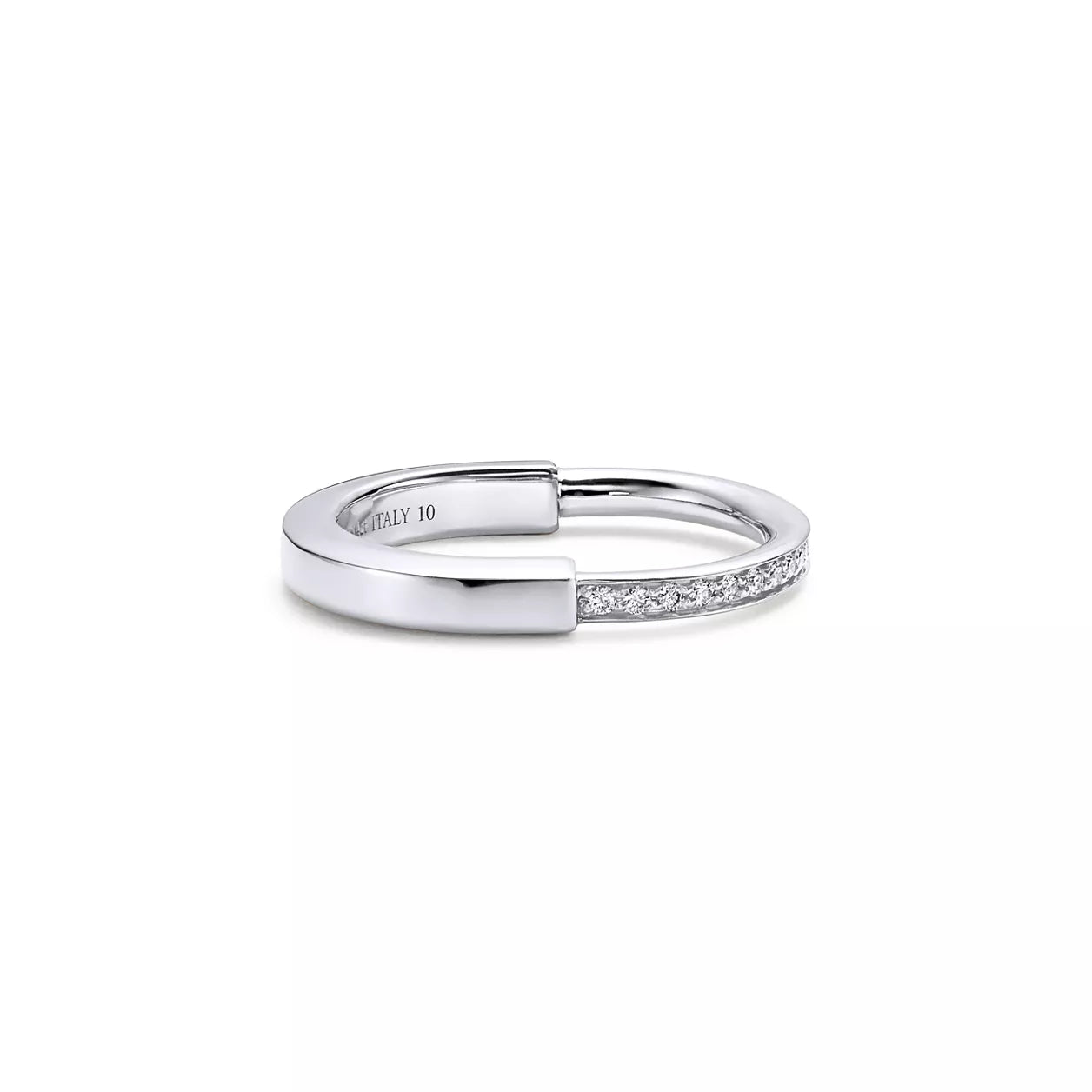 Tiffany&Co. Lock Ring , Silver , Diamond