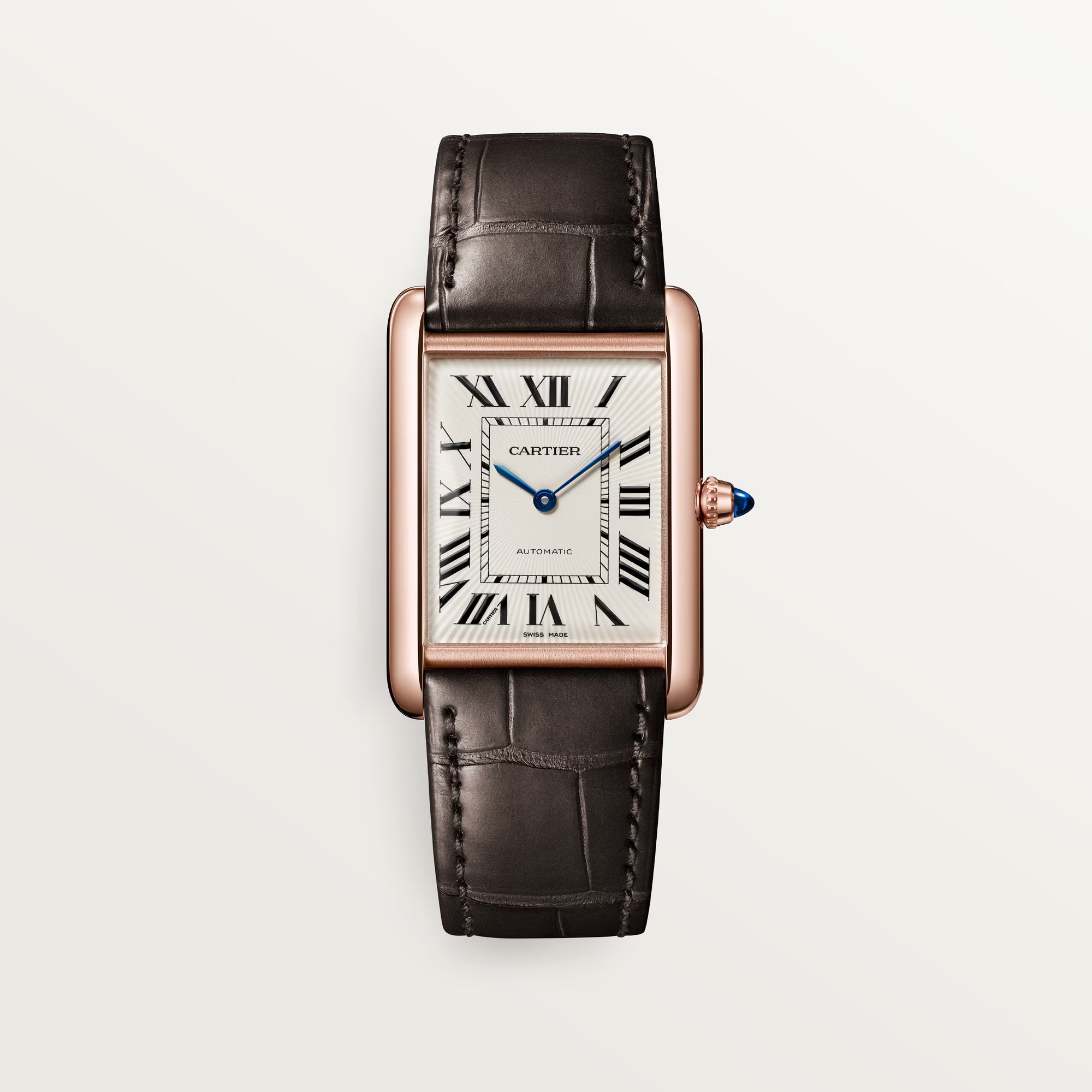 Cartier Tank Rosegold x Brown leather Medium