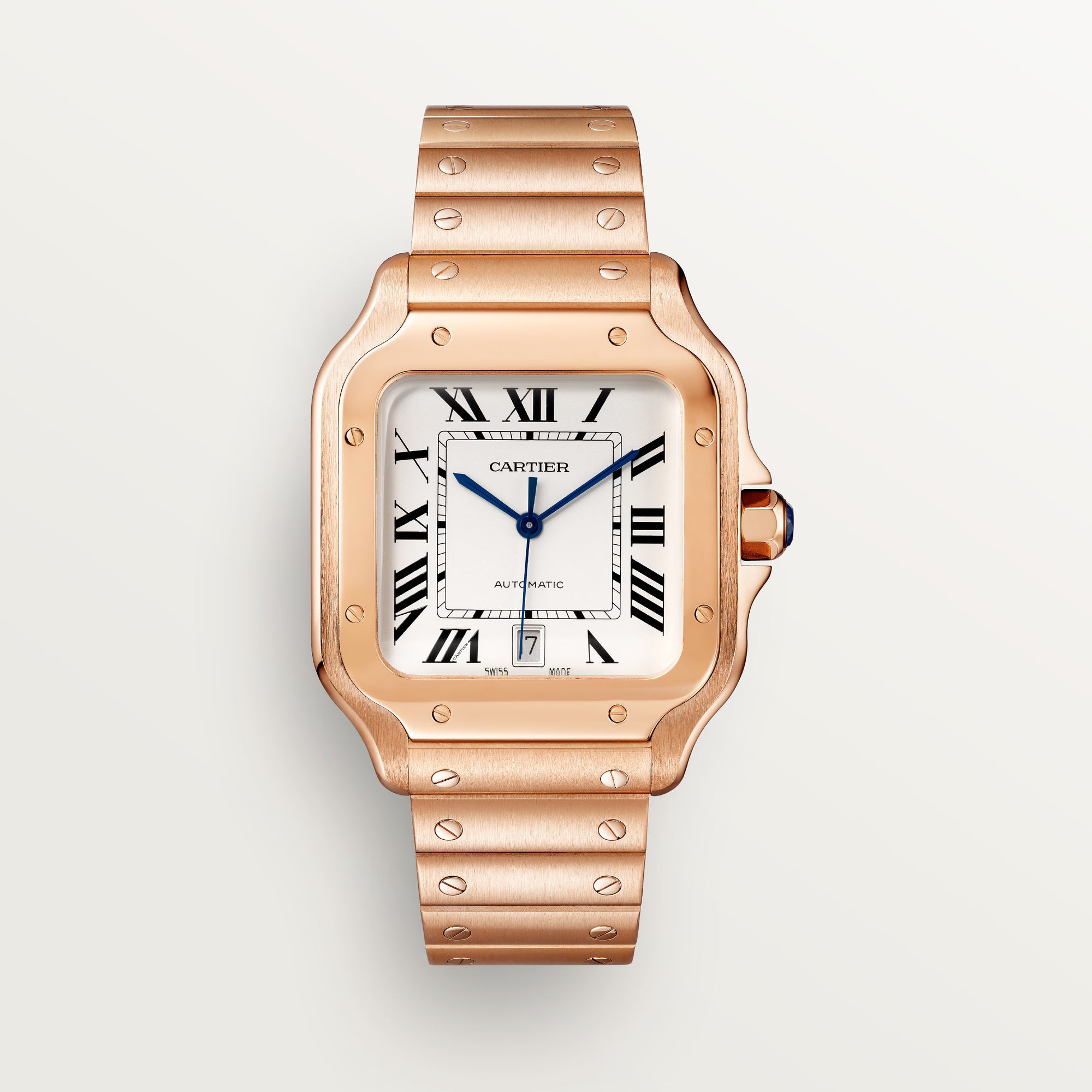 Santos De Cartier Rosegold x White ( Large Model )