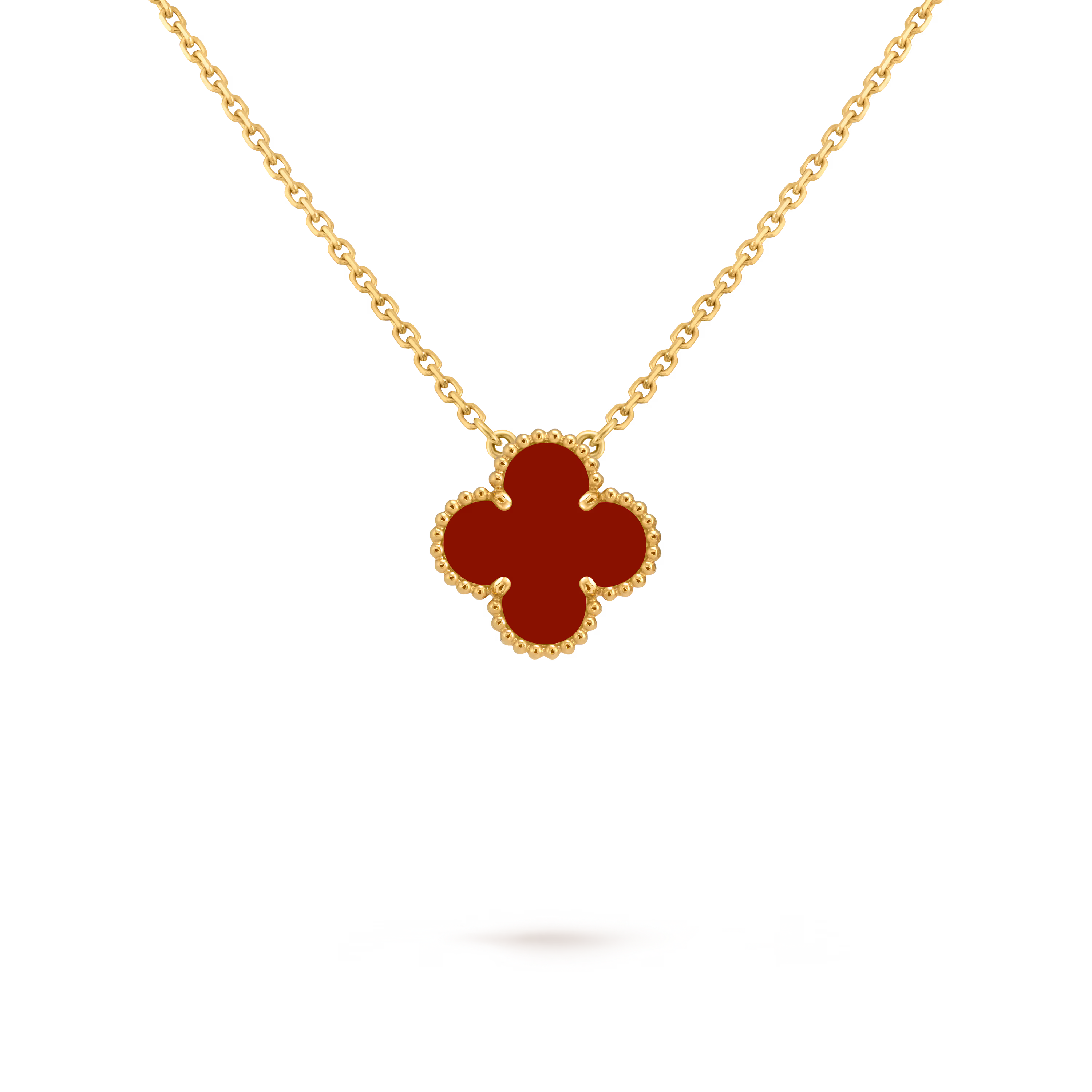 Van Cleef & Arpels Vintage Alhambra Necklace Carnelian