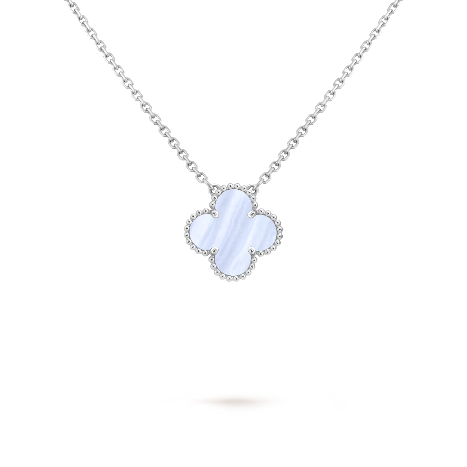 Van Cleef & Arpels Vintage Alhambra Necklace Chalcedony