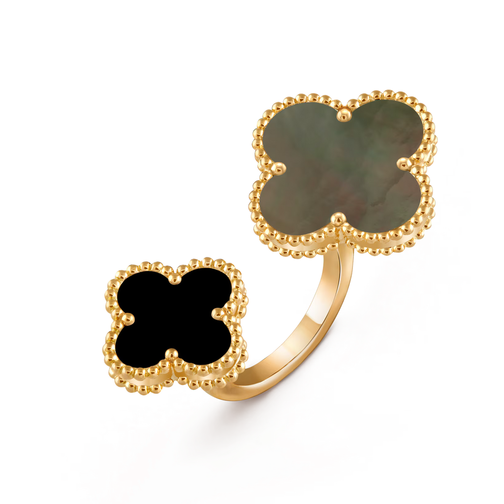 Van Cleef & Arpels Magic Alhambra Between The Finger Ring , Mother Of Pearl , Onyx