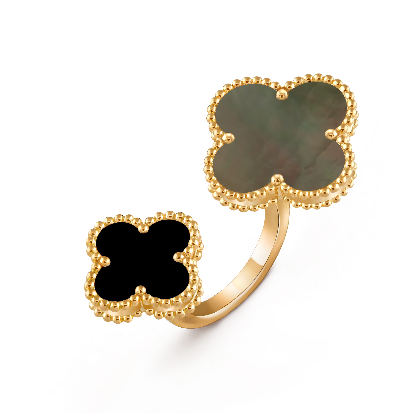 Van Cleef & Arpels Magic Alhambra Between The Finger Ring , Mother Of Pearl , Onyx