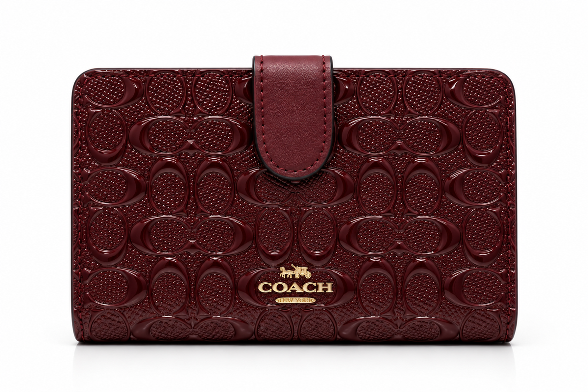 Coach wallet wine red color