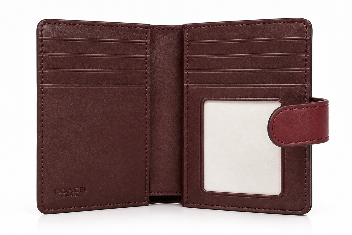 Coach wallet wine red color