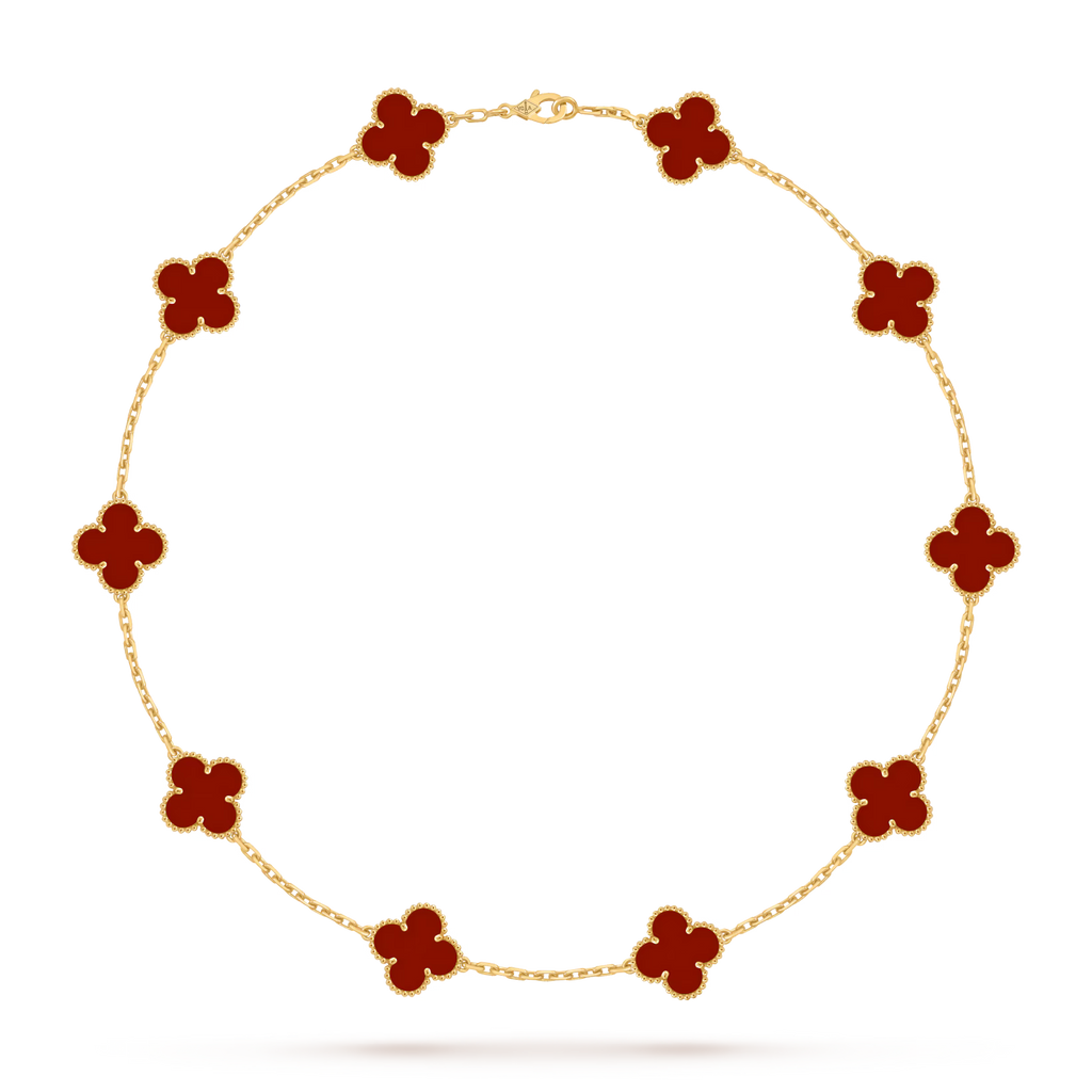 Van Cleef & Arpels 10 Motifs Carnelian Necklace