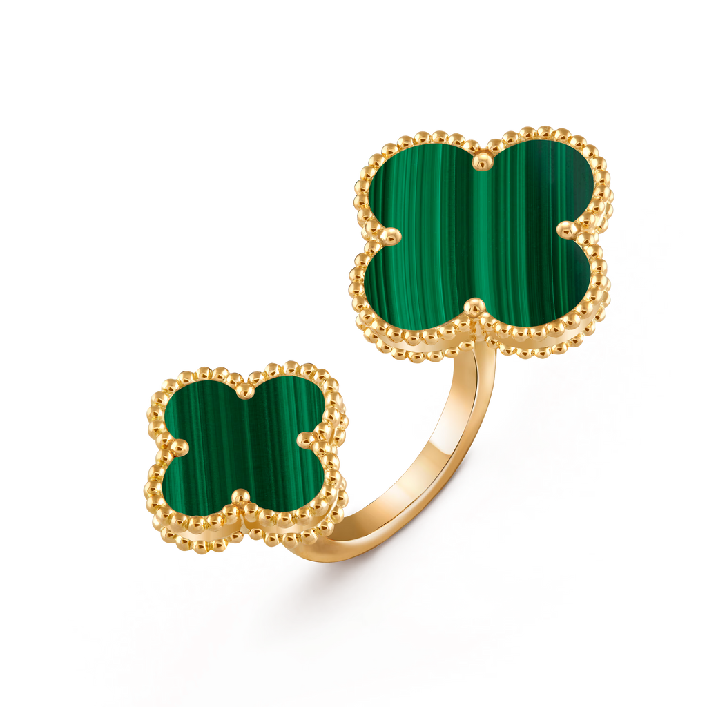 Van cleef & Arpels Magic Alhambra Between Finger Ring , Malachite
