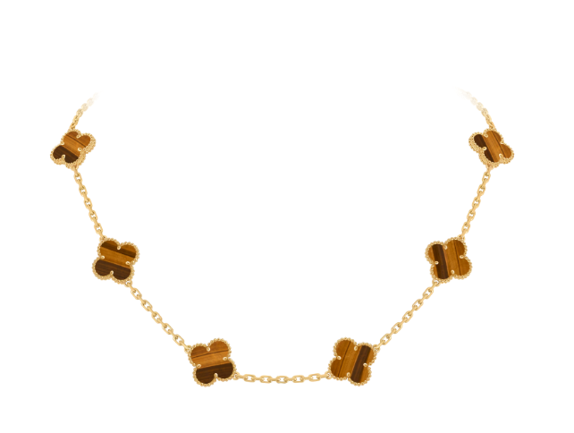 Van Cleef & Arpels 10 Motifs Tiger Eye Necklace