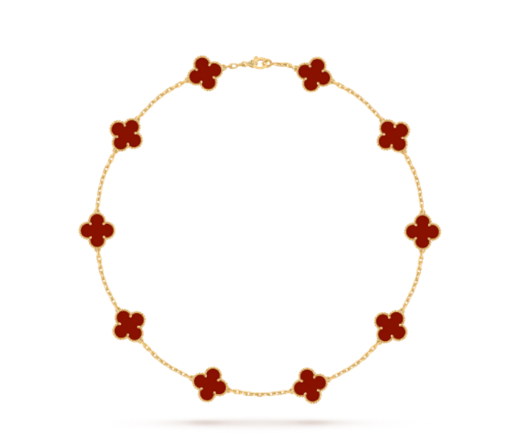 Van Cleef & Arpels 10 Motifs Necklace Carnelian Necklace