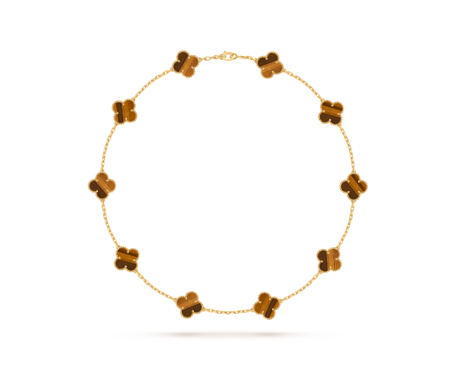 Van Cleef & Arpels 10 Motifs Tiger Eye Necklace