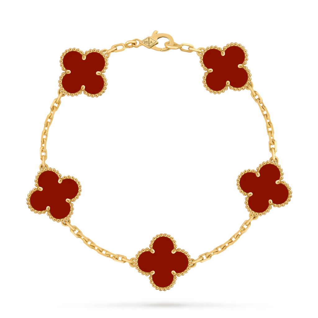 VAncleef & Arpels 5 motifs bracelet ( Carnelian )