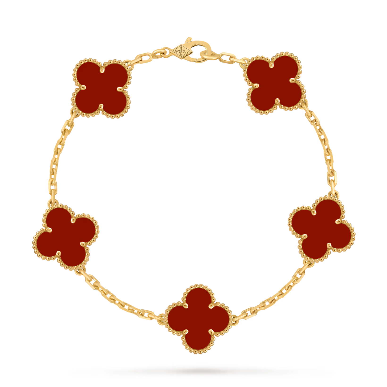 Vancleef & Arpels 5 motifs bracelet ( Carnelian )