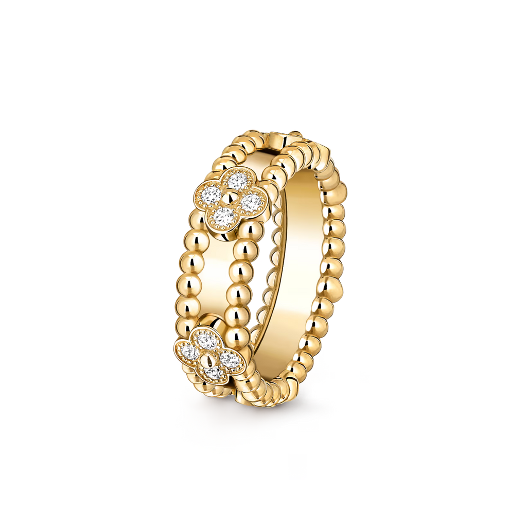 Van Cleef & Arpels Perlée sweet clovers ring , Diamond