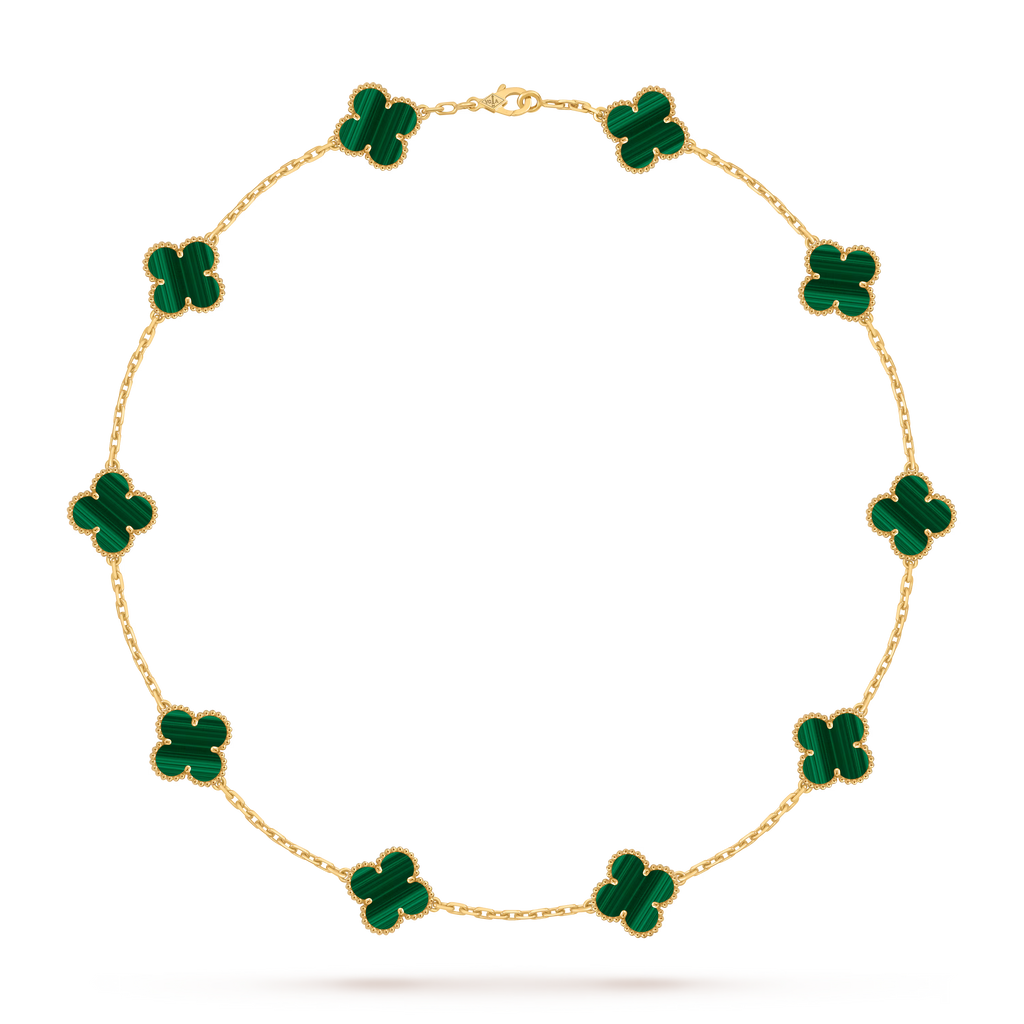 Van Cleef & Arpels 10 Motifs Malachite Necklace
