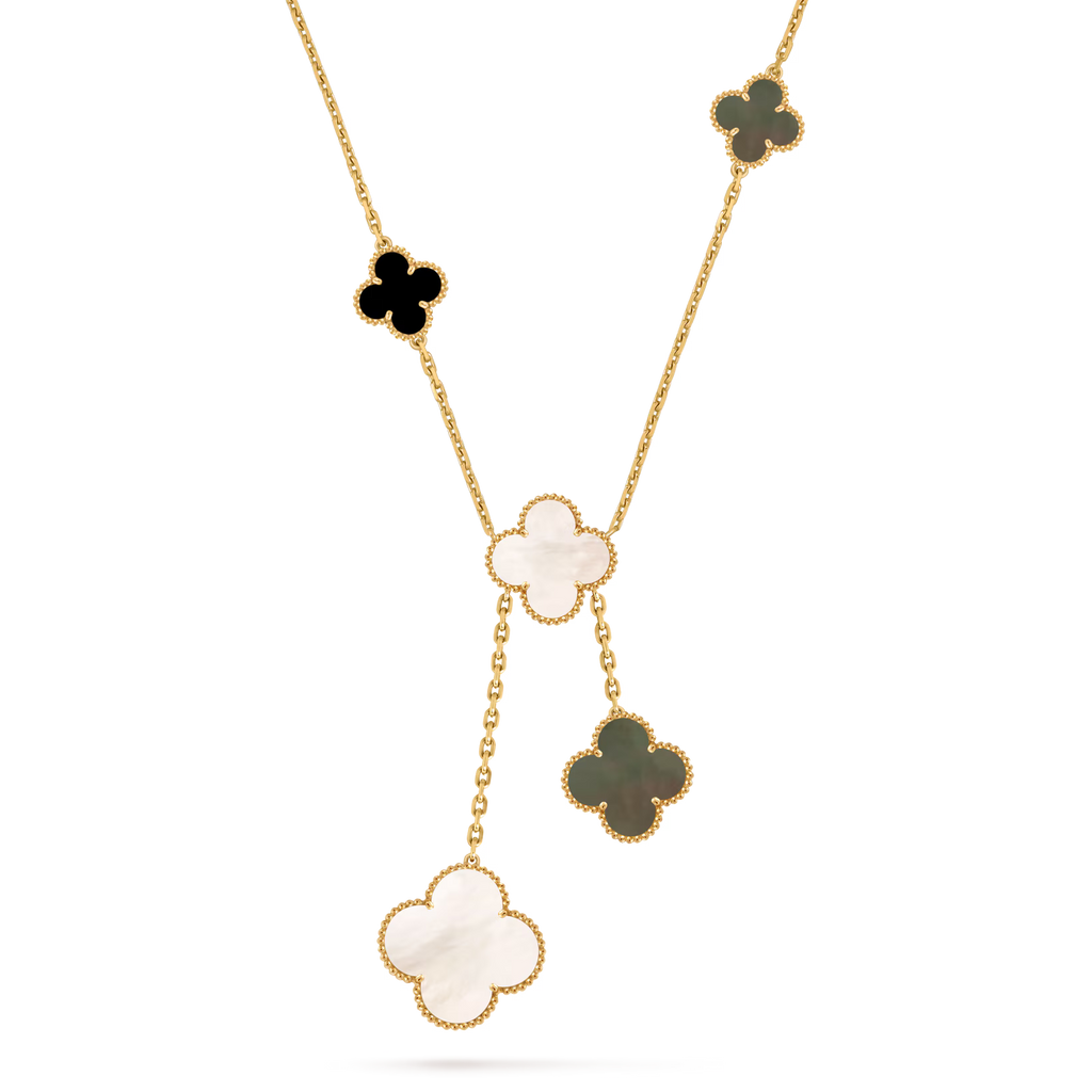Van Cleef  & Arpels 10 Motifs Necklace Mother of pearl , Onyx Necklace