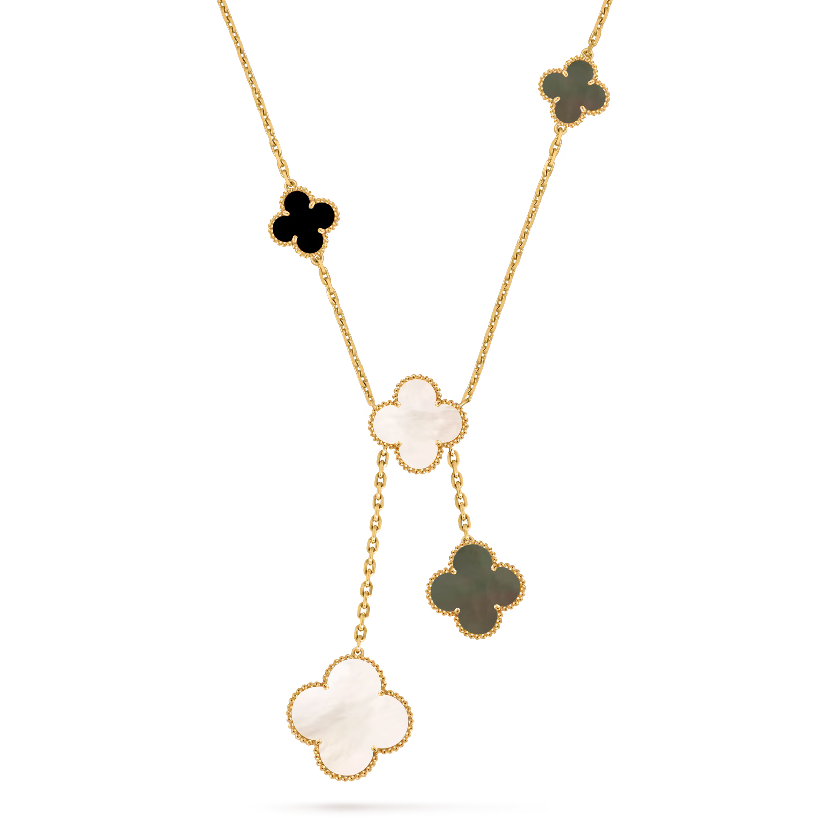 Van Cleef  & Arpels 10 Motifs Necklace Mother of pearl , Onyx Necklace