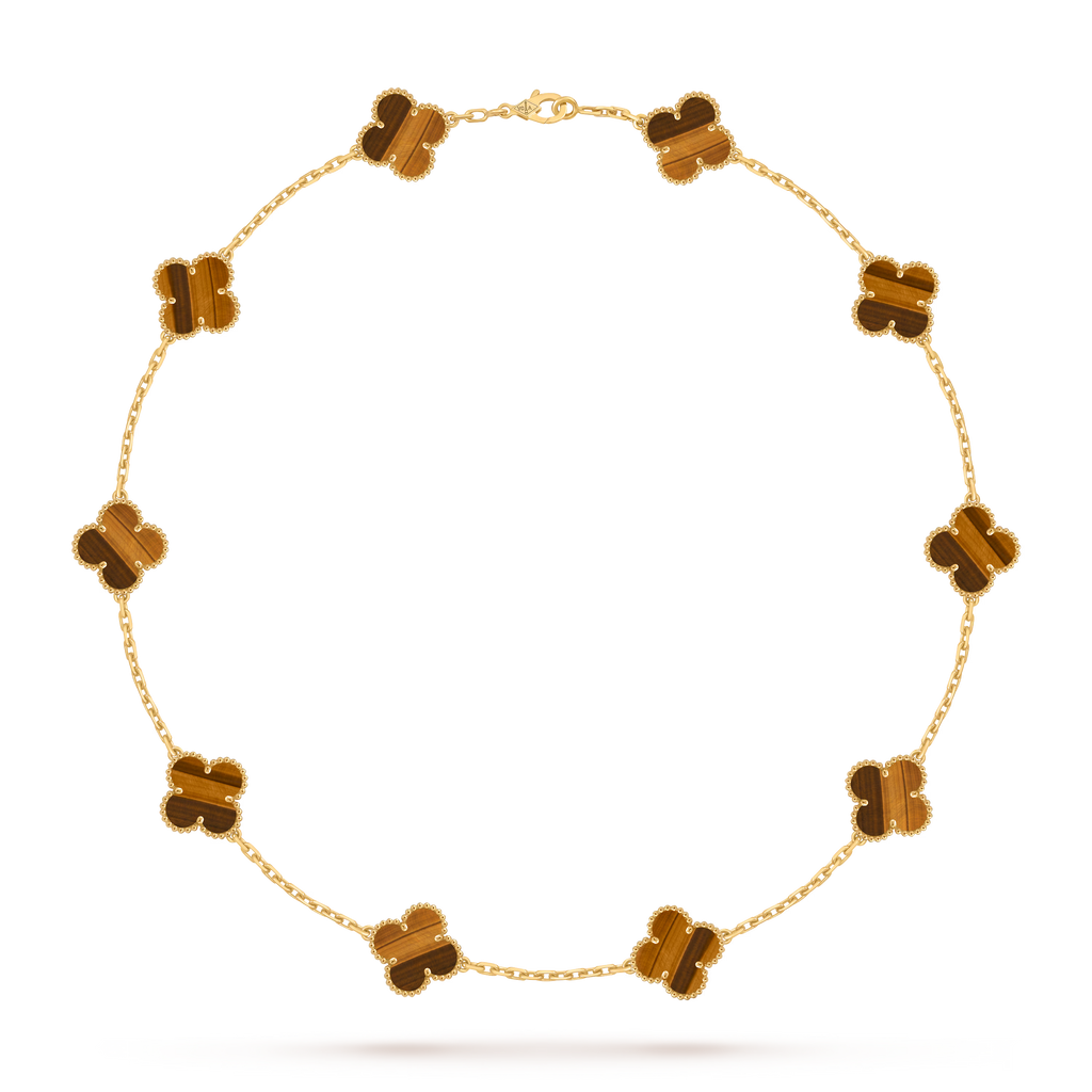 Van Cleef & Arpels 10 Motifs Tiger Eye Necklace