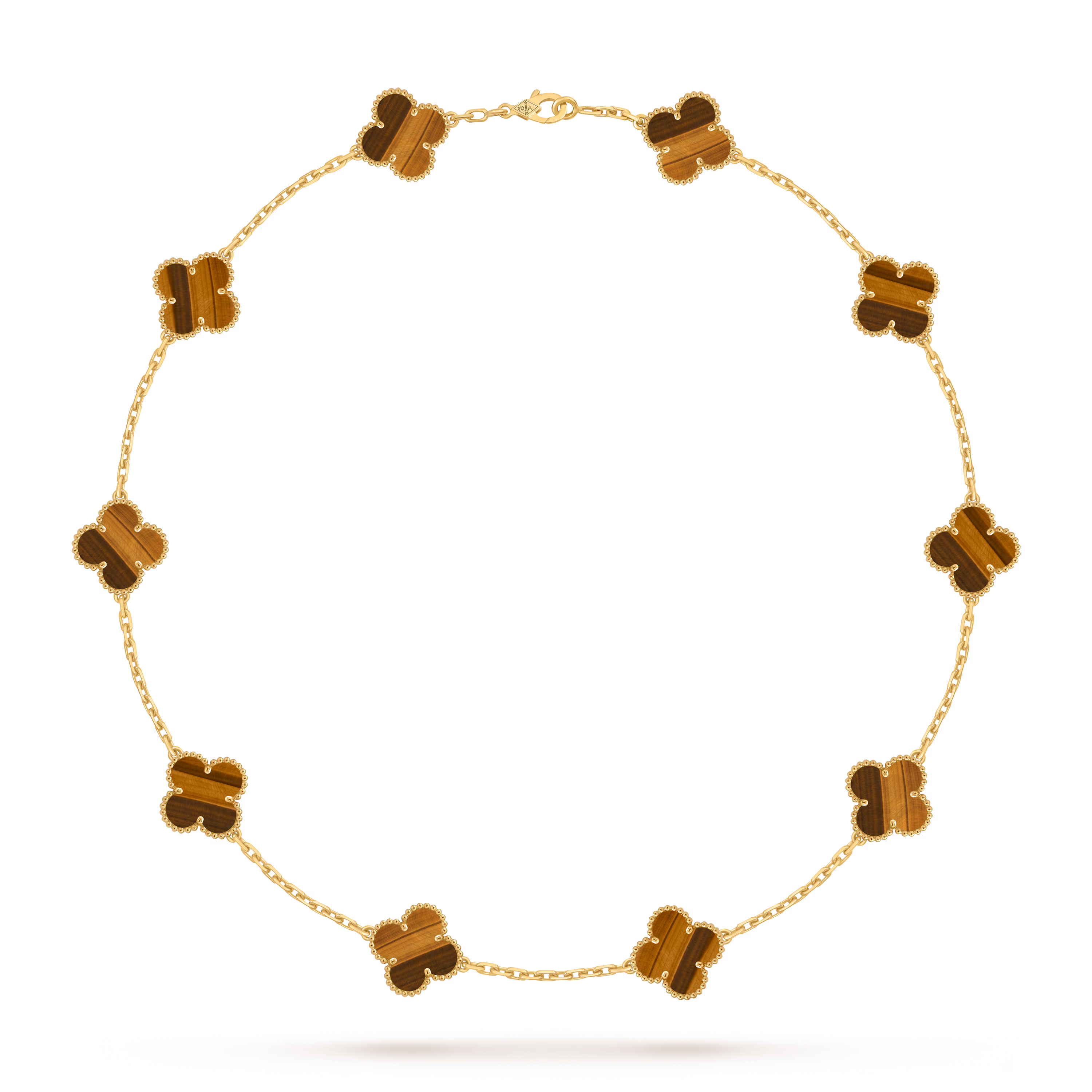 Van Cleef & Arpels 10 Motifs Tiger Eye Necklace