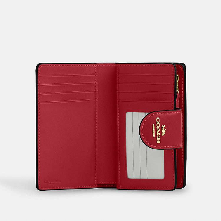 Coach Medium Corner Zip Wallet In Signature Canvas